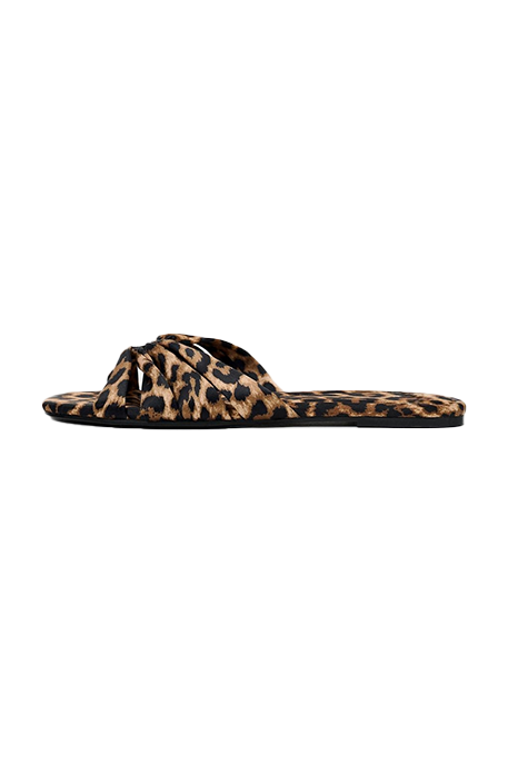 Flat sandals in leopard print fabric - KITTYJIME