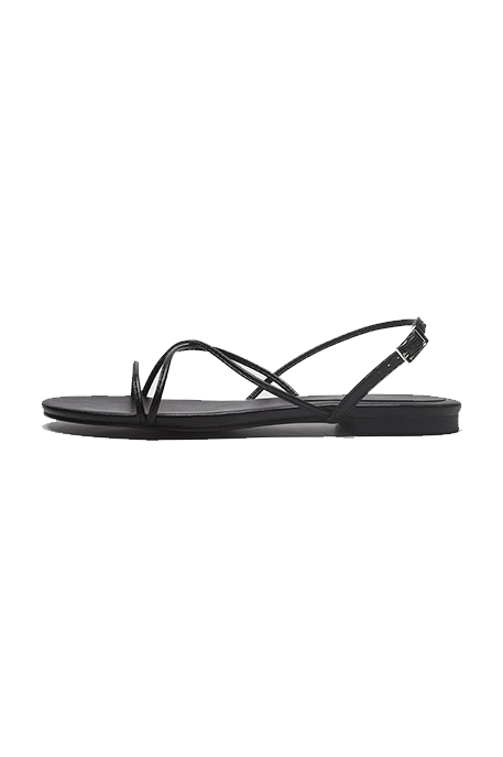 Versatile cross strap flat sandals - KITTYJIME