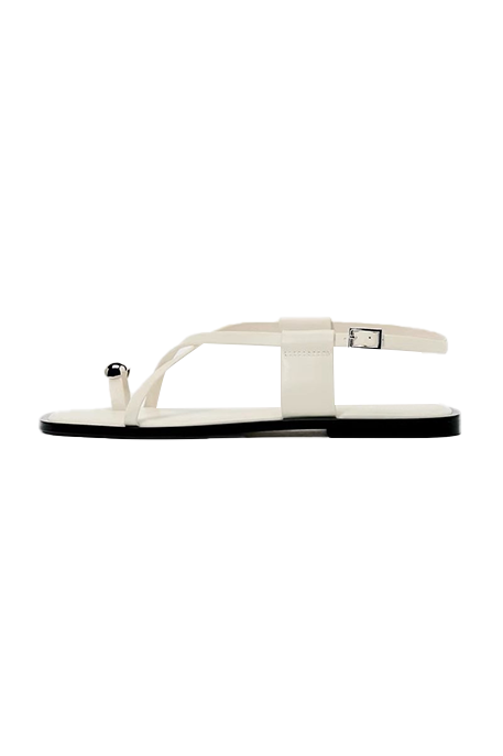 Metallic embellished flip-up sandals - KITTYJIME