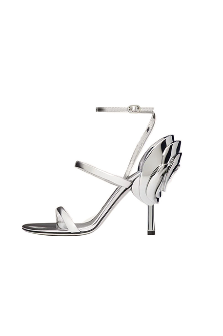 Silver rose Blossom Sandals - KITTYJIME