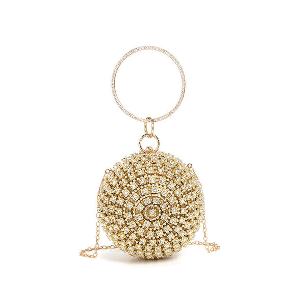 Stylish Sparkle Rhinestones Ball Shaped Evening Bag - KITTYJIME